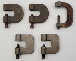 *X) Vintage Mixed Lot of 5 Machinists Mechanic C Clamp Shackle - $19.79