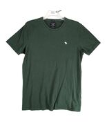 Abercrombie &amp; Fitch Men&#39;s L Green T-Shirt Crew Short Sleeve White Moose ... - $30.71 CAD