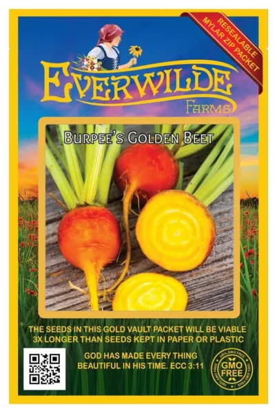 100 Burpee&#39;S Golden Beet Seeds Farms Mylar Seed Packet Fresh Garden - £6.79 GBP