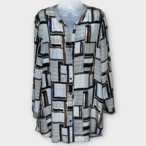 NIC + ZOE Silk &amp; Viscose Falling Cube Tunic Blouse from Texas by Ciao Sz... - £26.65 GBP