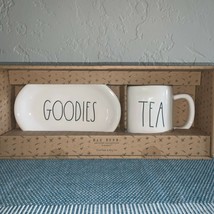 Nib Rare Rae Dunn Goodies &amp; Tea Oval Plate And Coffee Mug Gift Set - Fast Ship - £19.93 GBP