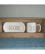 NIB RARE Rae Dunn GOODIES &amp; TEA Oval Plate and Coffee Mug Gift Set - Fas... - $475.98 MXN