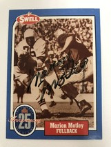 Marion Motley (d. 1999) Signed Autographed 1988 Swell HOF Football Card - Clevel - £10.89 GBP