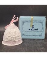 Vintage Lladro 1987 Winter Pink  Porcelain Bell Christmas Tree Ornament - $13.56 CAD