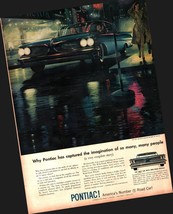 1959 Pontiac Catalina Ad rainy night in city nostalgic b5 - £19.27 GBP