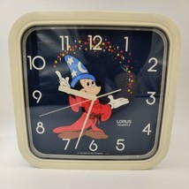 Vintage Walt Disney Mickey Lotus Quartz Clock - with scratches &amp; scuffs - £19.78 GBP