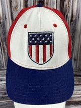 Red White Blue Stars Stripes Strapback Adjustable Trucker Hat - USA Flag... - $6.89