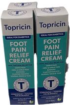 Topricin Foot Pain Relief Cream 2 fl oz Each Homeopathic Lot of 3 New - $98.01