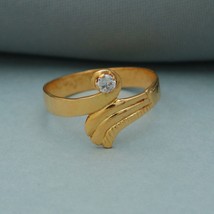 Zircon 22k Gold Ring, women Yellow Gold Ring Jewelry, Indian Pure Gold Jewelry R - £455.78 GBP