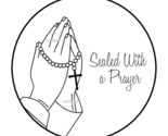 30 SEALED WITH A PRAYER ENVELOPE SEALS STICKERS LABELS TAGS 1.5&quot; ROUND R... - $7.49