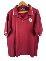 OU Polo Shirt Large Mens Vintage Oklahoma Sooners Knit Textured BT Player Y2K - £37.13 GBP
