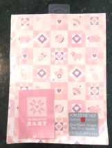 VTG Baby Girl Gift Wrap Wrapping Paper American Greetings NEW with Card ... - $9.89