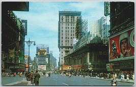 Vintage Postcard Times Square New York City Broadway Hotel Astor 1966 - £11.31 GBP
