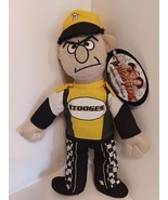 The THREE STOOGES 2009 Racing Team #3 MOE Plush Doll 15” Yellow Black White - $345.54 MXN