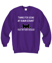 CAT DAD Sweatshirt Furbaby Father Cat Purple-SS  - £20.74 GBP