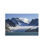 Landscape Poster Snow On Mountain Unframed Indoor Canvas Work 18x12 Inch... - $13.99