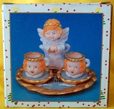 LOOMCO ~ Angel Christmas Mini Tea Set, Hermitage Pottery, NL187 1998 ~ FIGURINES - £21.21 GBP