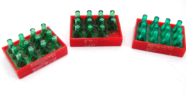 Buddy L Dollhouse Miniature Soda Pop Bottle Crates Green Bottles 1 Missing - £7.51 GBP