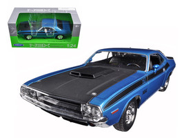 1970 Dodge Challenger T/A Blue Metallic with Black Hood and Black Stripes &quot;NEX M - £32.27 GBP