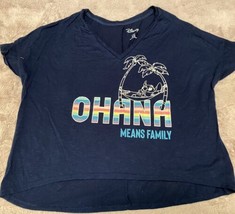Disney Women&#39;s Stitch Ohana Means Family T-shirt Size XL - £10.29 GBP