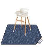 Baby Splat Mat for under High Chair, 50.4 X 50.4 Inch Wipeable Splash Ma... - $442.18 MXN
