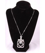 AVON Chain Link Necklace-Hinged Metal Pendant-23&quot;-Jewelry-Ring Clasp - €28,56 EUR