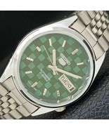 JAPAN MADE REFURBISHED SEIKO 5 AUTOMATIC MENS WATCH GREEN DIAL CUSTOM a4... - $45.99