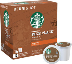 Starbucks Pike Place Coffee 16 to 132 Count Keurig K cups Pick Any Quantity - £18.78 GBP+