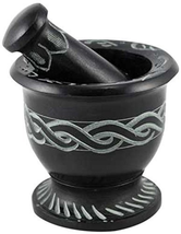 Celtic Knot Mortar &amp; Pestle Set 3&quot; Diameter &amp; 2.5&quot; High by New Age Imports, Inc. - £16.18 GBP