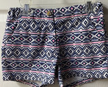 Nautica Print Shorts Girls Size 12 Blue Pink White Geometric Adjustable ... - $7.87