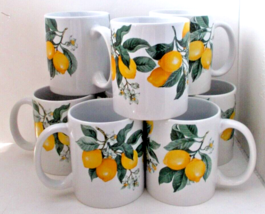 Lot 8 Royal Norfolk Tuscan Lemon Coffee Cups Mugs - £57.00 GBP