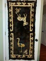 Vintage / Antique Handmade Handsewn Patchwork Fur Pelt Rug Hanging 63”x2... - $1,439.52 MXN