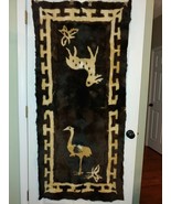 Vintage / Antique Handmade Handsewn Patchwork Fur Pelt Rug Hanging 63”x2... - €65,55 EUR