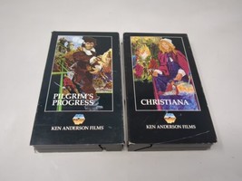Pilgrim&#39;s Progress &amp; Christiana 1989 VHS Tape Lot Ken Anderson Films VTG... - £15.16 GBP