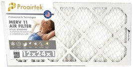 Proairtek AF12241M11SWH MERV11 12x24x1 Air Filter, Residential &amp; Commerc... - $12.99