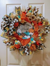 Pumpkin Patch Fall Wreath - Fall Decor - Pumpkin Decor - Thanksgiving De... - $65.10