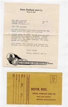 Sears Roebuck and Co. 1961 Item Not Received Letter and Envelope Boston - $27.72