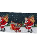 Christmas Santa Claus Sleigh Tapestry 67 inch Table Decoration Runner - £7.97 GBP