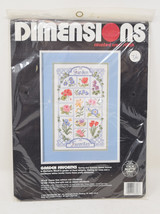 Dimensions Garden Favorites Counted Cross Stitch Kit 3696 1990 Barbra Mack - £23.74 GBP