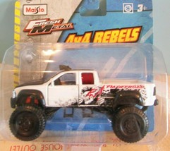 MAISTO FRESH METAL 4X4 REBELS OFF ROAD WHITE Truck Diecast CARDED - $14.58