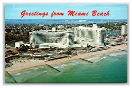 Aerial View Fontainbleau Hotel Miami Florida FL UNP Chrome Postcard R2 - £3.07 GBP