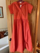 NWT Anonyme Short Sleeve Summer Dress Orange Size Medium - $274.84 MXN