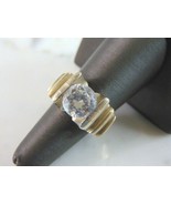 Womens Vintage Estate Sterling Silver CZ Ring 16.4g E855 - £67.05 GBP
