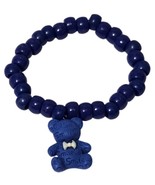 Handmade Women Navy Beads Stretch Fashion Bracelet with Smile Bear Charm... - $4.94