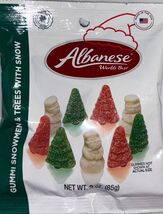 Albanese World's Best Christmas Gummi Snowmen &amp; Trees With Snow 1-3oz Pk... - $7.80