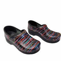 Dansko Multicolor Pin Stripes String Patent Leather Clogs EU Size 36 - U... - £23.73 GBP