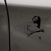 1pc Black  Woman Decal Sticker Allure Naked Girl Stripper Car Auto Truck Vehicle - £30.45 GBP