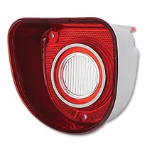 68 Chevy Bel Air &amp; Biscayne Red White Rear Tail Back Up Light Lamp Lens &amp; Trim - £13.32 GBP