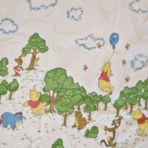 Vintage Winnie The Pooh Flannel Receiving Baby Blanket USA Walt Disney 25” X 39” - $24.10