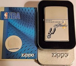 2007 Polished Chrome San Antonio Spurs Championship Zippo Lighter W/Zippo Torch - £45.74 GBP